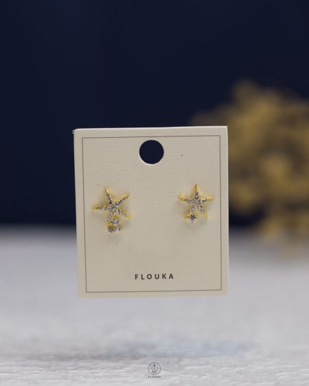 struas gold star earring
