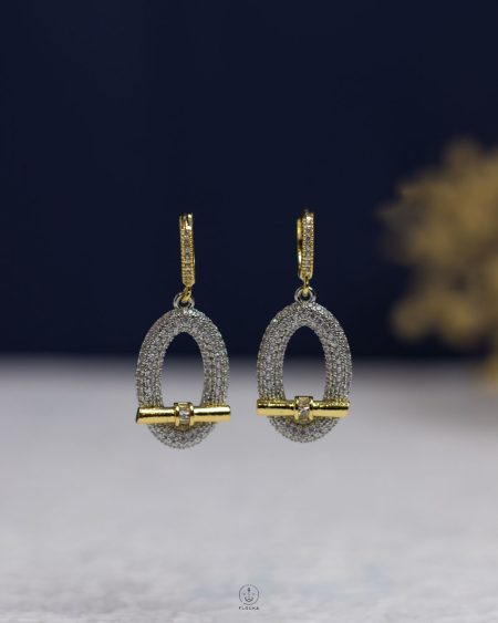 silver struas 0 gold earring