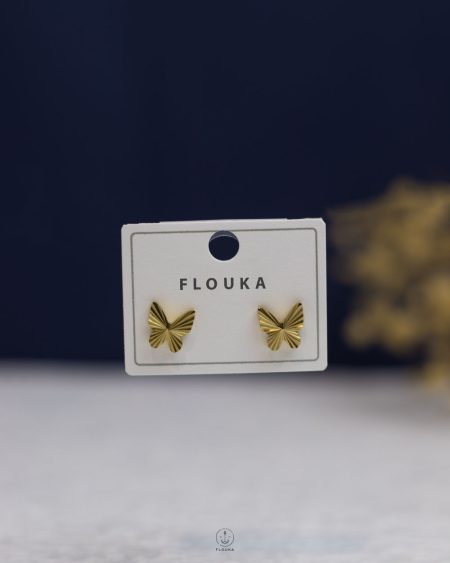 gold XP butterfly earring