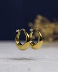gold chunky hoop earring