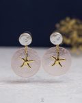 Simon Acrylic gold seastar earring