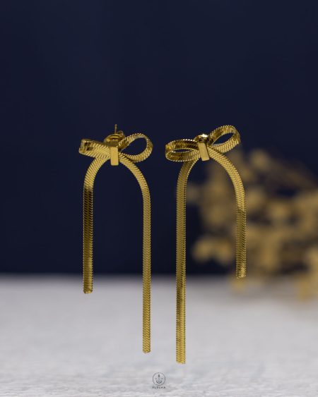 gold snake XP tie earring