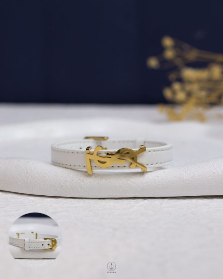 white YSL bangle