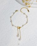 white beads butterfly chain anklet