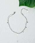 double layers silver spacestar anklet