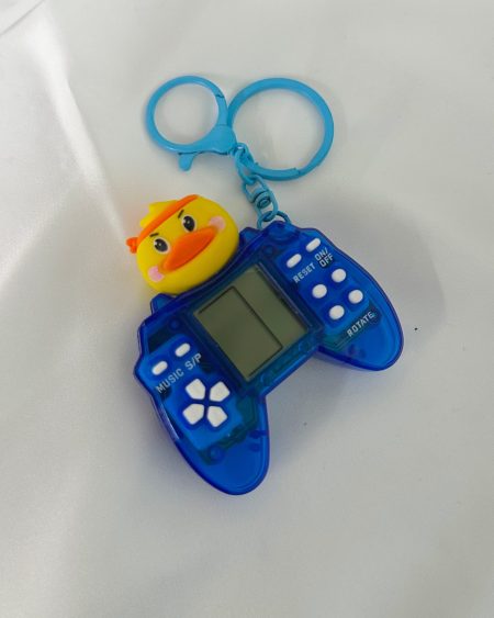 blue game console keychain