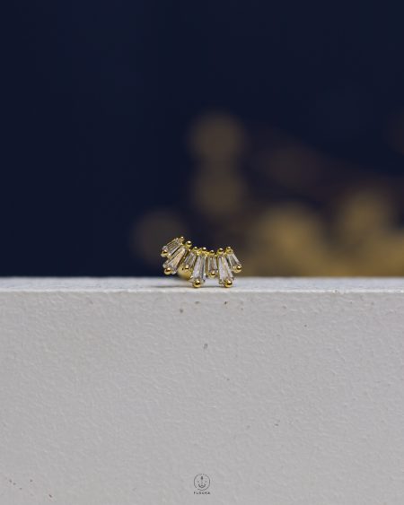 white half sunshine piercing