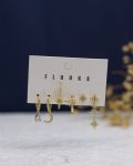 gold plated SPACE STAR earrings set