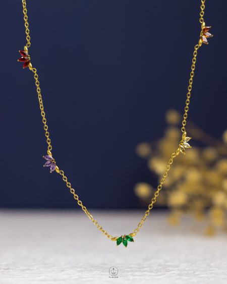 many colorfull struas lotus necklace