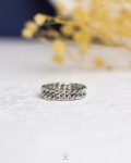 silver rope ring