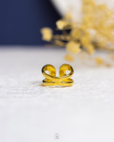double layer gold ring