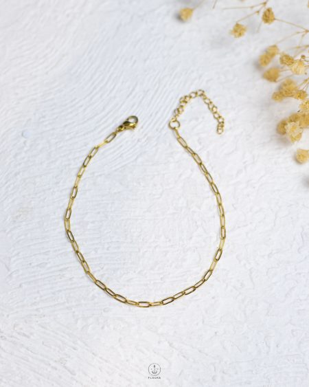 gold tiny rope anklet