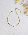 many hearts gold mouse bracelet