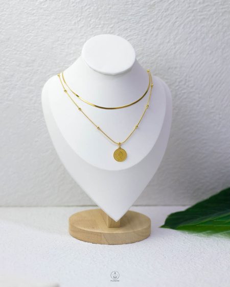 gold necklace elizabeth coin