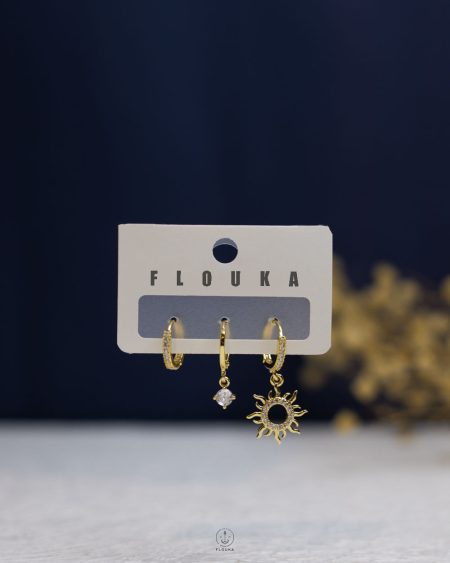 gold rapunzel earring set