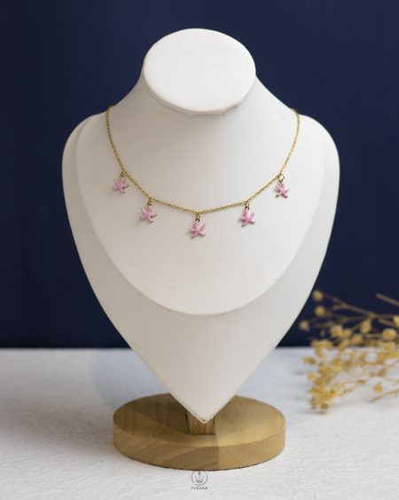 pink seastar necklace