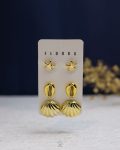 CCB gold seashell 6 earing