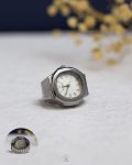 silver & white patek philippe watch ring