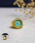 gold & turquoise patek philippe watch ring