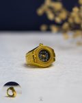 gold & black rolex watch ring