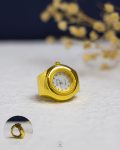 gold & white blue rolex watch ring