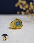 gold & blue bozhi watch ring