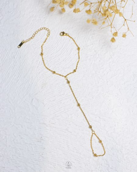 gold balls leg chain anklet