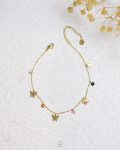 colorful struas gold butterfly ankelet