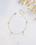white struas gold star ankelet