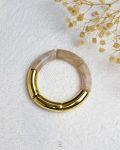 mix gold ccb & Beige acrylic astec bangle