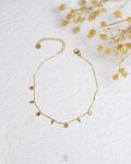 white struas gold wing ankelet