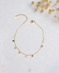 colorful struas gold space star ankelet