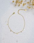 tiny gold rectangular ankelet