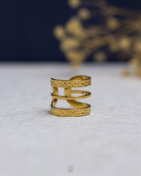 three layer gold ring