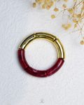 mix gold ccb & burgundy acrylic astec bangle