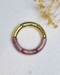 mix gold ccb & purple acrylic astec bangle