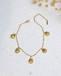 gold seashell anklet