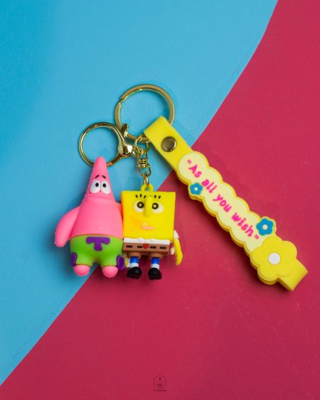 Spongebob twins rabber keychain
