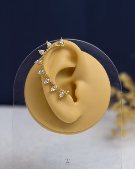 gold Fangs cuff earring