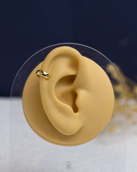 tiny basic gold cuff earring