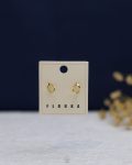 struas gold curve circle earring