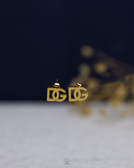 tiny gold DG earring