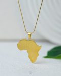 gold world map mouse necklace