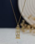 silver & gold pharaonic bar necklace