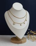 double layer gold butterfly snake necklace