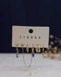 gold plated struas spacestar earrings set