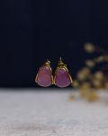 mix gold & purple acrylic earring