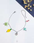 colorful acrylic charms gold ankelet