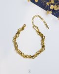 double layer gold rope & snake bracelet