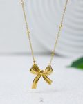 gold tie necklace